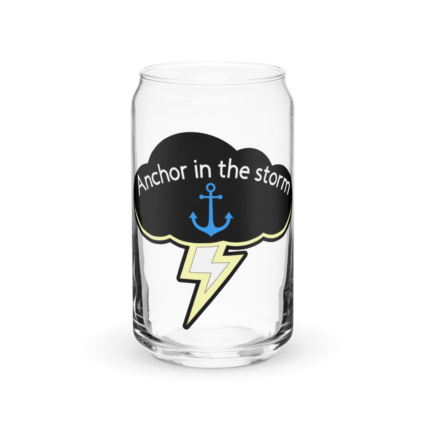 Anchor in the Storm Can-shaped Glass