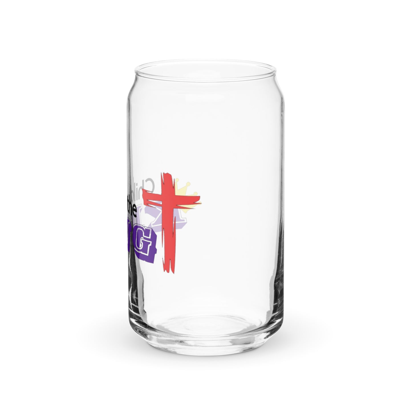 Child fo the King Can-shaped Glass